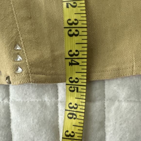 Vintage DV DONNA VINCI JEANS Skirt Womens 24 Tan Maxi Flare Stretch Retro Y2K - Picture 9 of 9